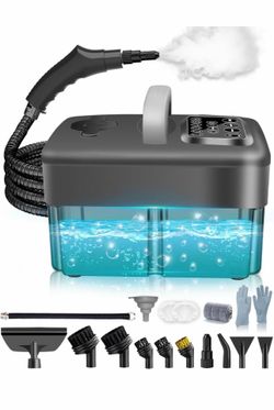 Limpiador de vapor para el hogar - Tanque de agua de 54.1 fl oz 15 s vaporizador portátil de calentamiento para limpieza, 6 niveles ajustables, 2500 W