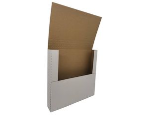 12‘’ LP Vinyl Record Mailers, 12.5x12.5x2'' Easy-Fold Height adjustable Box Mailers, for Shipping Mailing 12 inch Lp Album, Corrugated Cardboard, Whit