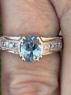 1.27 Montana Sapphire Ring with real natural diamonds