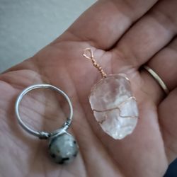 Clear Quartz Wire Wrapped Pendant Or Ring 