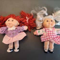 Lot Of 2 1995 Mattel Mini Cabbage Patch Kids Dolls