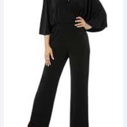 Women's IMAN Black Jumpsuit Size M 