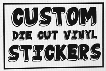 Custom vinyl stickers decals die cut sizes colors bulk fast band sports company logo wedding .com kids car window
