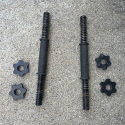 Dumbbell Handles with Spin Collars