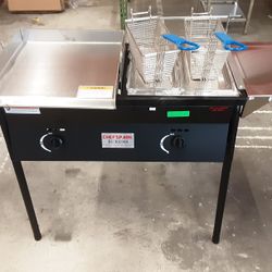 Griddle With Fryer