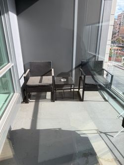 Outdoor Patio Chairs & Side Table Set