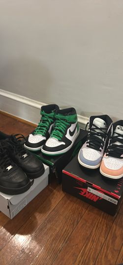 Jordan 1s And Black Air Forces Sz 11