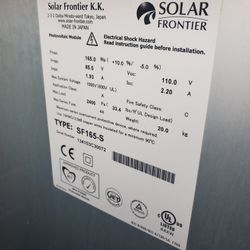 12ea. 165w Solar Panels