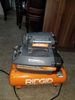 semi new ridgid 4.5 gallon compressor
