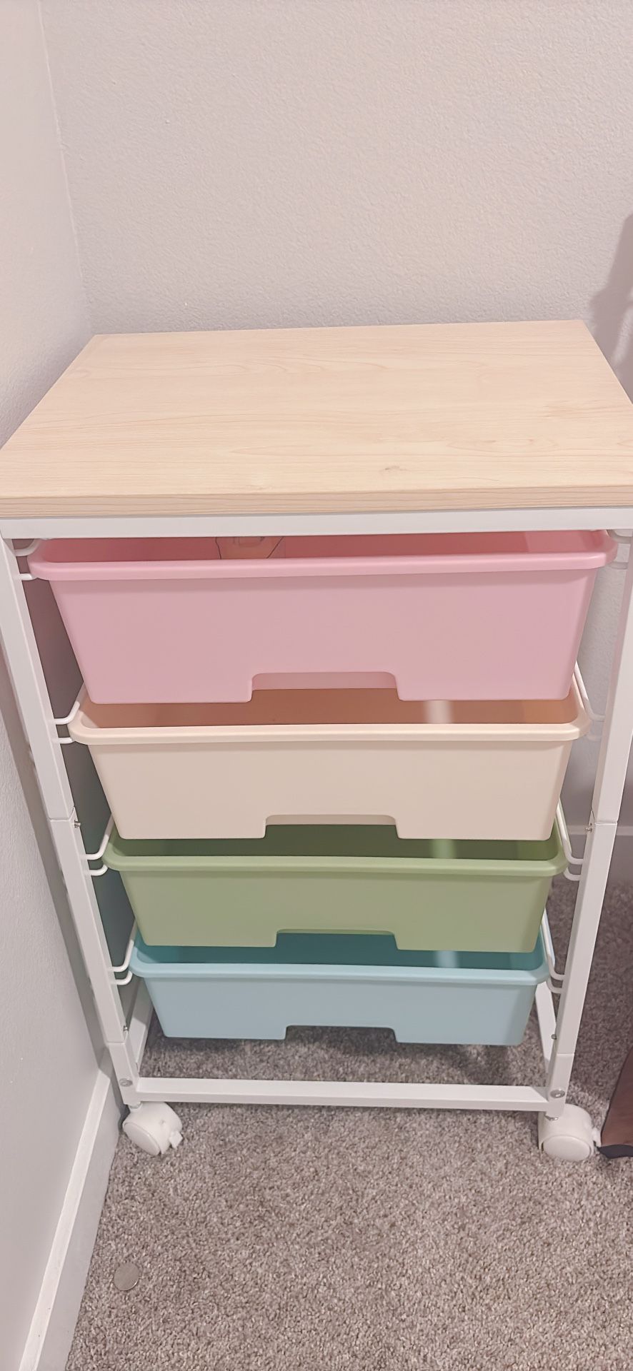 Utility Cart with 4 Drawers