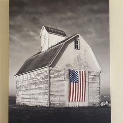 American Barn Canvas Print Poster Wall Picture Frame 22x28