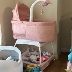 Pink Baby Bassinet 