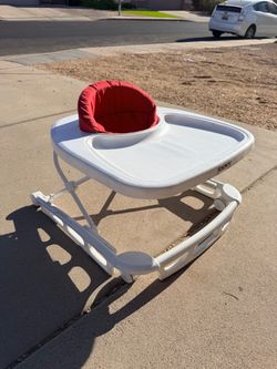 Joovy Spoon Baby Walker & Activity Center, Extra-Large Tray, Red