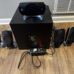 Complete Logitech Z-5300 5.1 THX Computer Surround Sound System - SHOWN WORKING