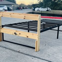 Flash Furniture Universal 14” Solid Metal Platform Bed Frame W Steel Slat Support & Twin Size Plus Twin Size Solid Wood Headboard & Footboard ⬇️