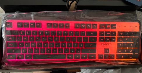 Roccat Wired RGB Illuminated Gaming Keyboard for PC