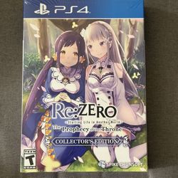 Re:zero The Prophecy Of The Throne (PS4 Collector’ Edition