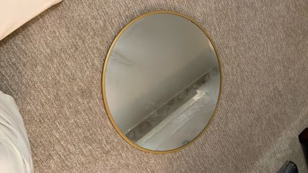 28 In New Round Wall mirror Metal Brass