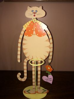 Metal Cat Candle Holder