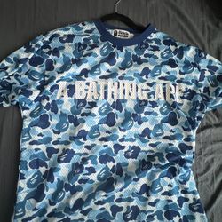 Blue Bape Jersey Longsleeve Camo