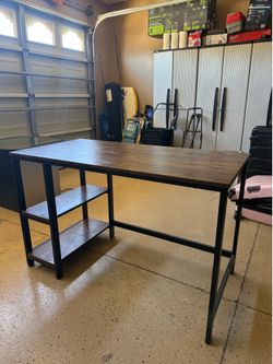 Good quality table from iron and wood