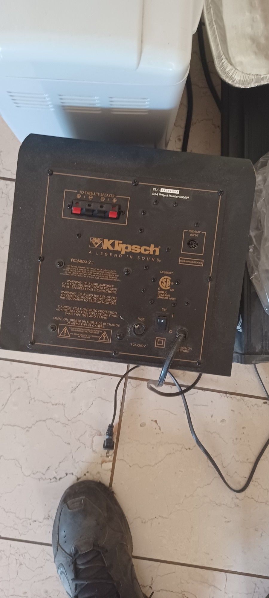 Klipsch Pro Media 2.1 Subwoofer Computer Speaker Nice