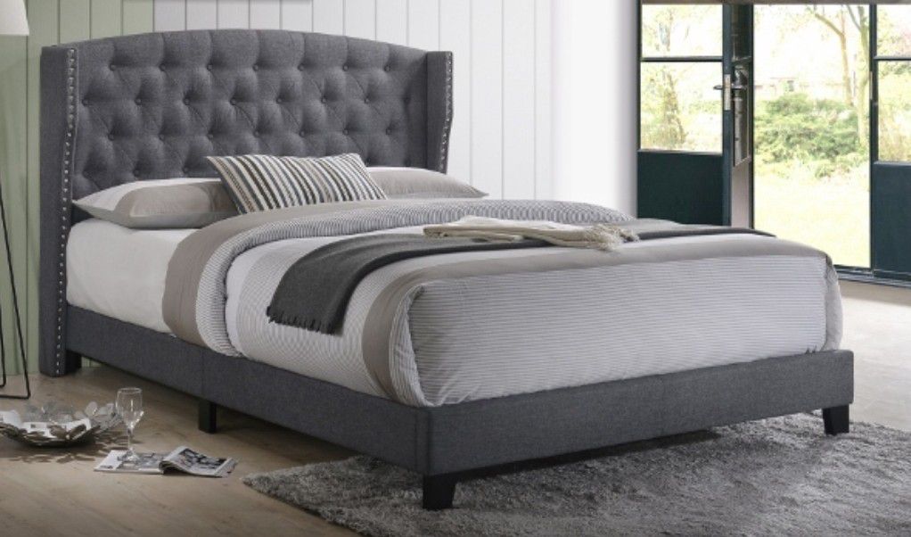QUEEN BED FRAME WITH BAMBOO MATTRESS INCLUDED
