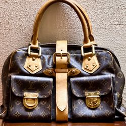 Louis Vuitton Manhattan GM Monogram Handbag Brown