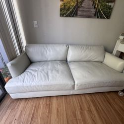 Cream Leather sofa