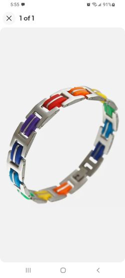 Stainless Steel Rainbow Bracelet