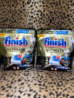 2🔥bags of 17 finish ultimate dishwasher detergent both for $10 firm on price