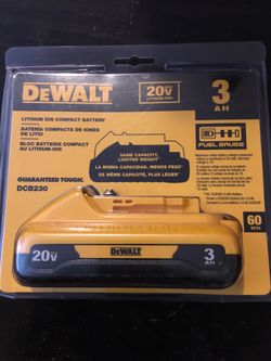 Dewalt 20v 3ah battery read profile