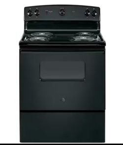 GE 30 in. 4 Burner Element Free-Standing Electric Range in Black