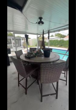 Patio High table and chairs whole set