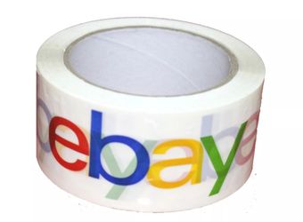 1 Roll eBay Branded Shipping Tape With Color Logo - 2" x 75 Yards New