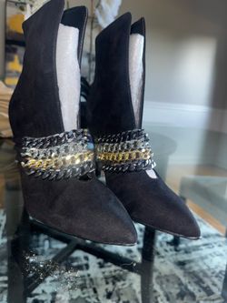 Chain ankle boots