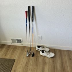 Left Handed Golf Clubs And Shoes 