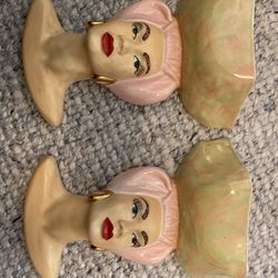 Mid Century Hanging Planters 