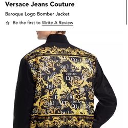 Authentic Versace Jeans Couture Bomber Jacket Almost Brand New Size L