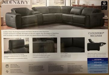 Leather Reclining Sectional