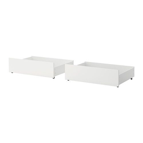 IKEA malm white bed storage drawers