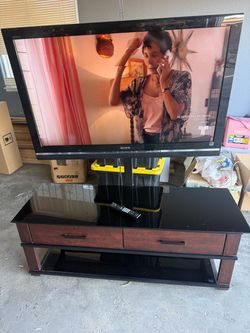 Tv stand with tv