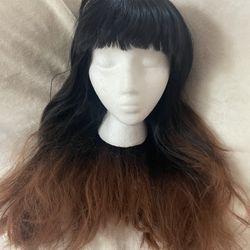 “Nancy” 22” Full Wig (Black & Auburn)