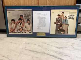 Beatles Stereo Third State Butcher With A Nice Non Butcher And Letter From Capital. Also The Stereo Records. Comes Nicely Framed.