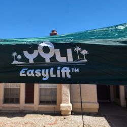 10X10 Pop-Up Canopy Straight-Leg Green
