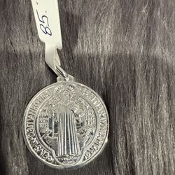 925 silver Saint Benedict Medal Pendant