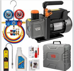 4.5 CFM AC Vacuum Pump & Gauge Set