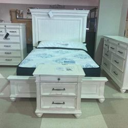 🍄 Kanwyn King Panel Bed | 4 Pieces  Bedroom Set |  Nightstand | Dresser | Mirror| 💸 Best Price⚡️Other Home, Garden Furniture | Patio Furniture