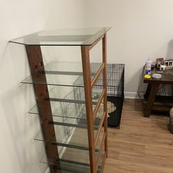 6-Tier Glass Tower Shelving 