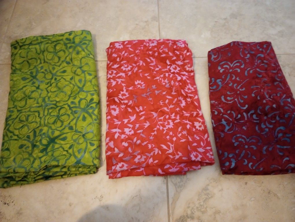 3 Sarongs $10 Each. 3 For $25